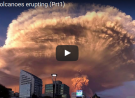 Vulcões entrando em acção filmado ao vivo