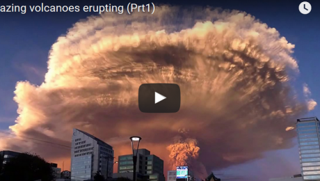 Vulcões entrando em acção filmado ao vivo
